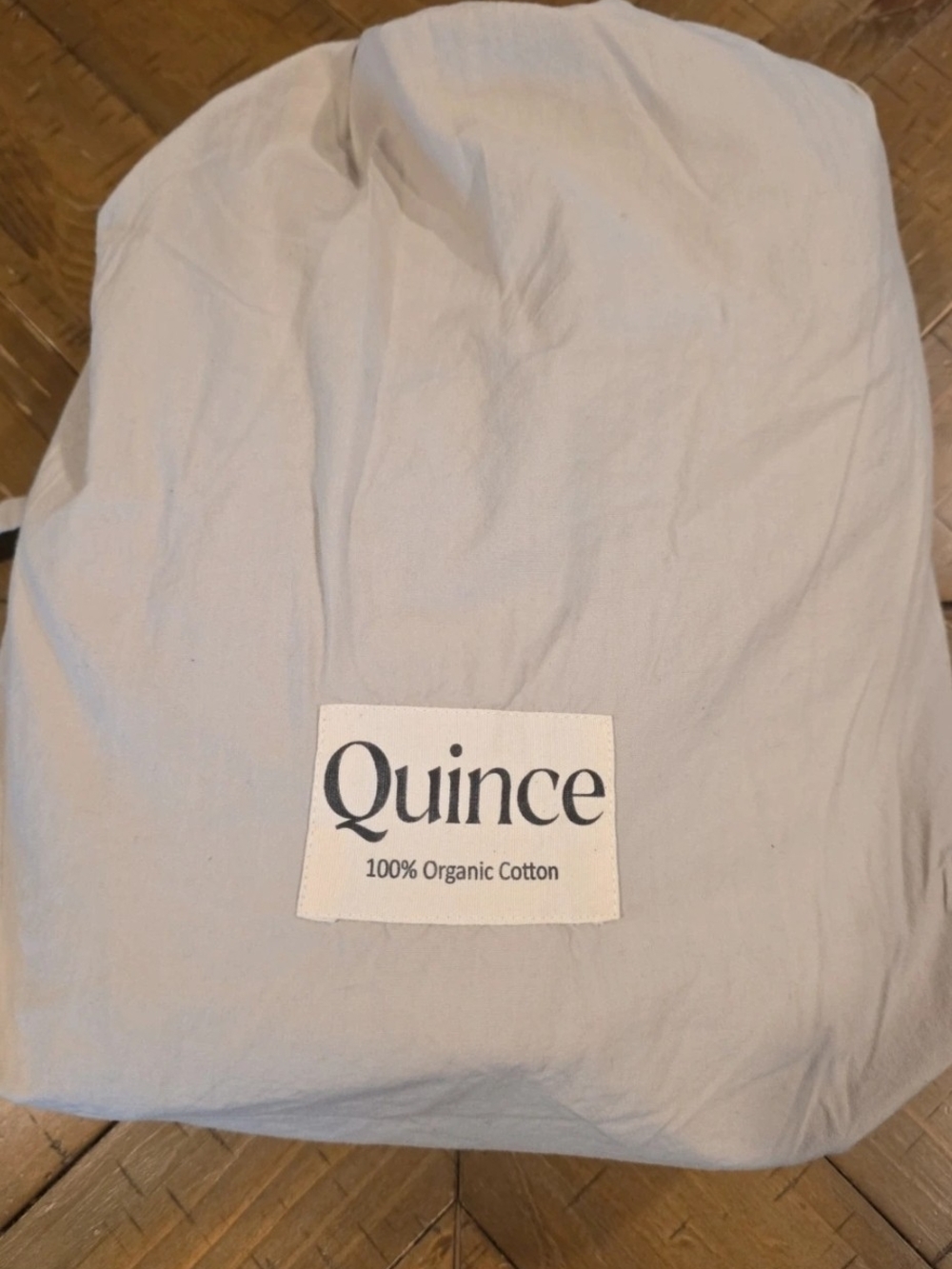 Quince Organic Brushed Cotton Duvet Cover Set - Full/Queen - Sand